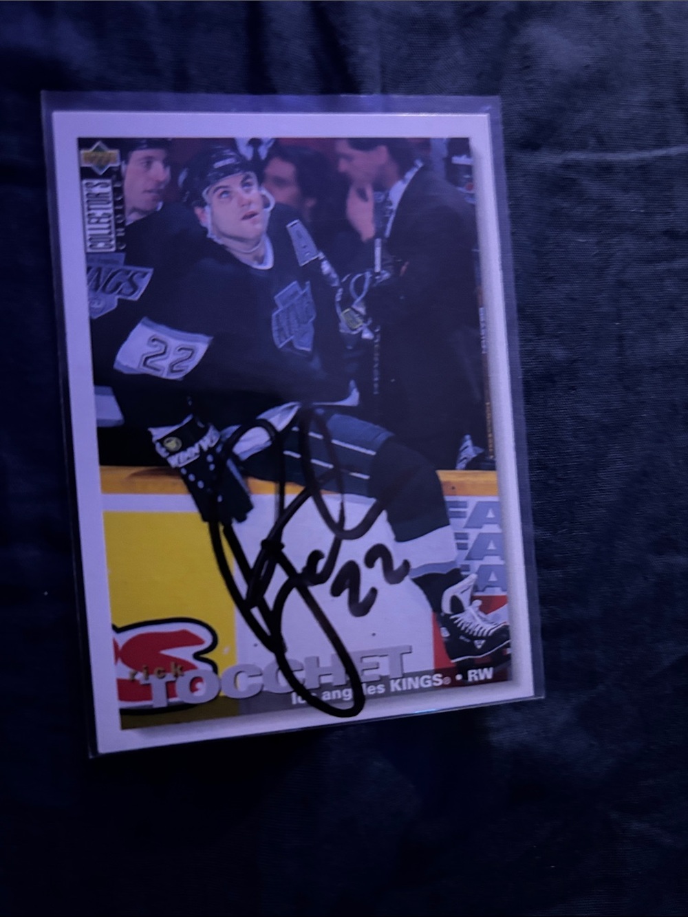 1995-96 Upper Deck Collector's Choice Rick Tocchet autographed